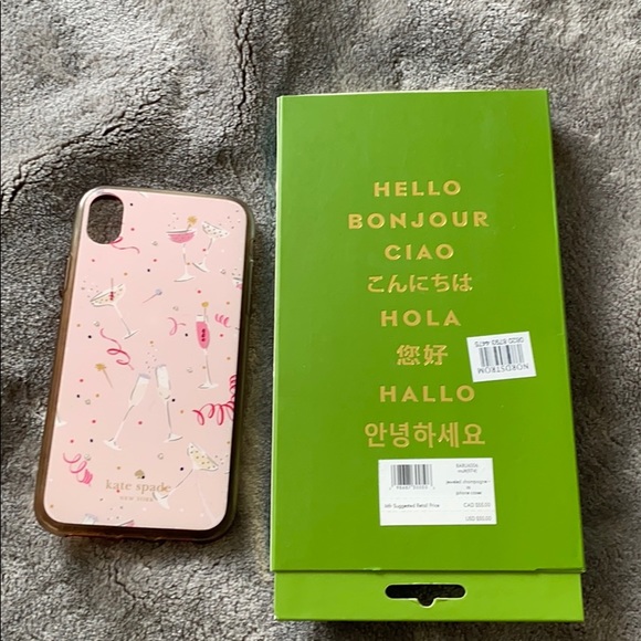 kate spade Other - Kate Spade iPhone XR jeweled champagne case